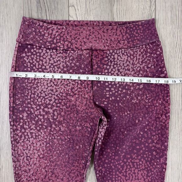 Soft Surroundings Women Size M Purple Speckled Ponte Pull On Straight Leg Pants - Picture 16 of 17